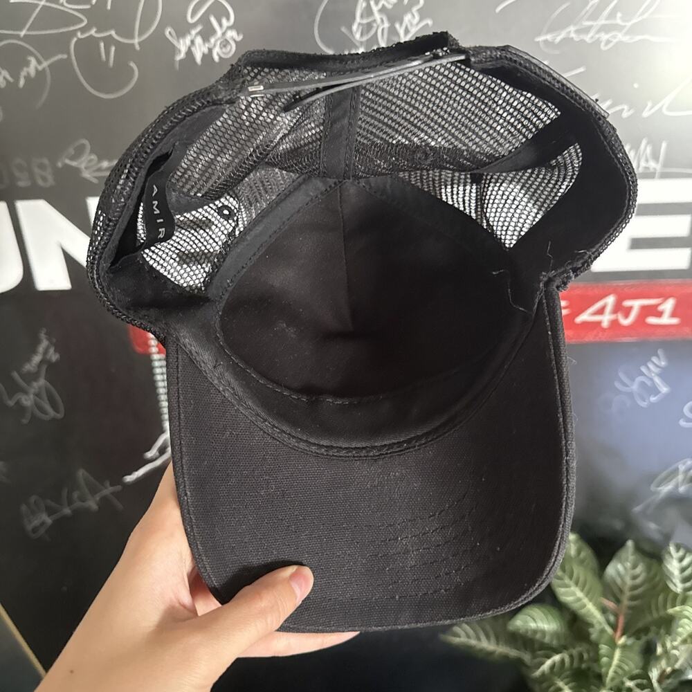 Amiri Black Logo Trucker Cap - Picture 9 of 13